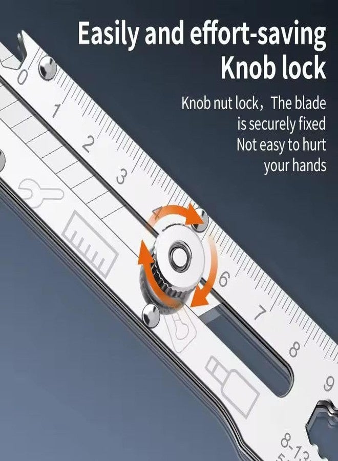 KPS Professional 6 In 1 Stainless Steel Pocket Cutter | Multipurpose Tool With Blade | For Camping/Hiking/Travel/Emergency Accessories | Box/Cartons Cutter (Pack of 1) - Image 5